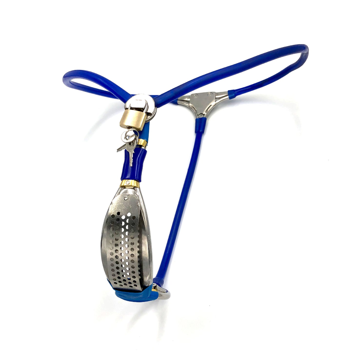 Pink Female Chastity Belt Stainless Steel Adjustable Invisible Panties Lockable Underwear
