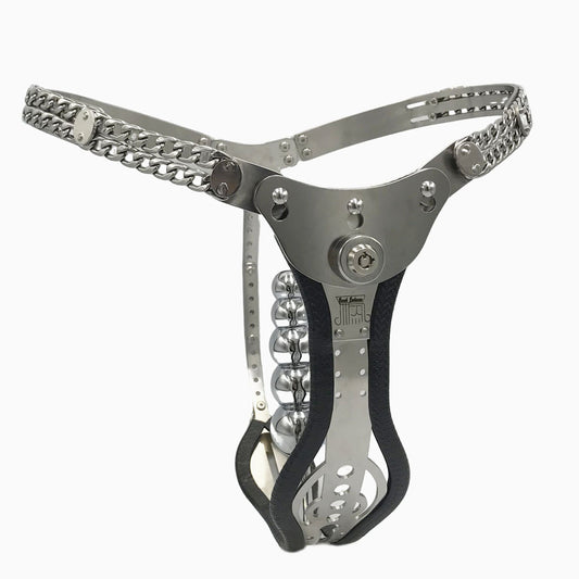 Female Chastity Belt with Removable Plugs