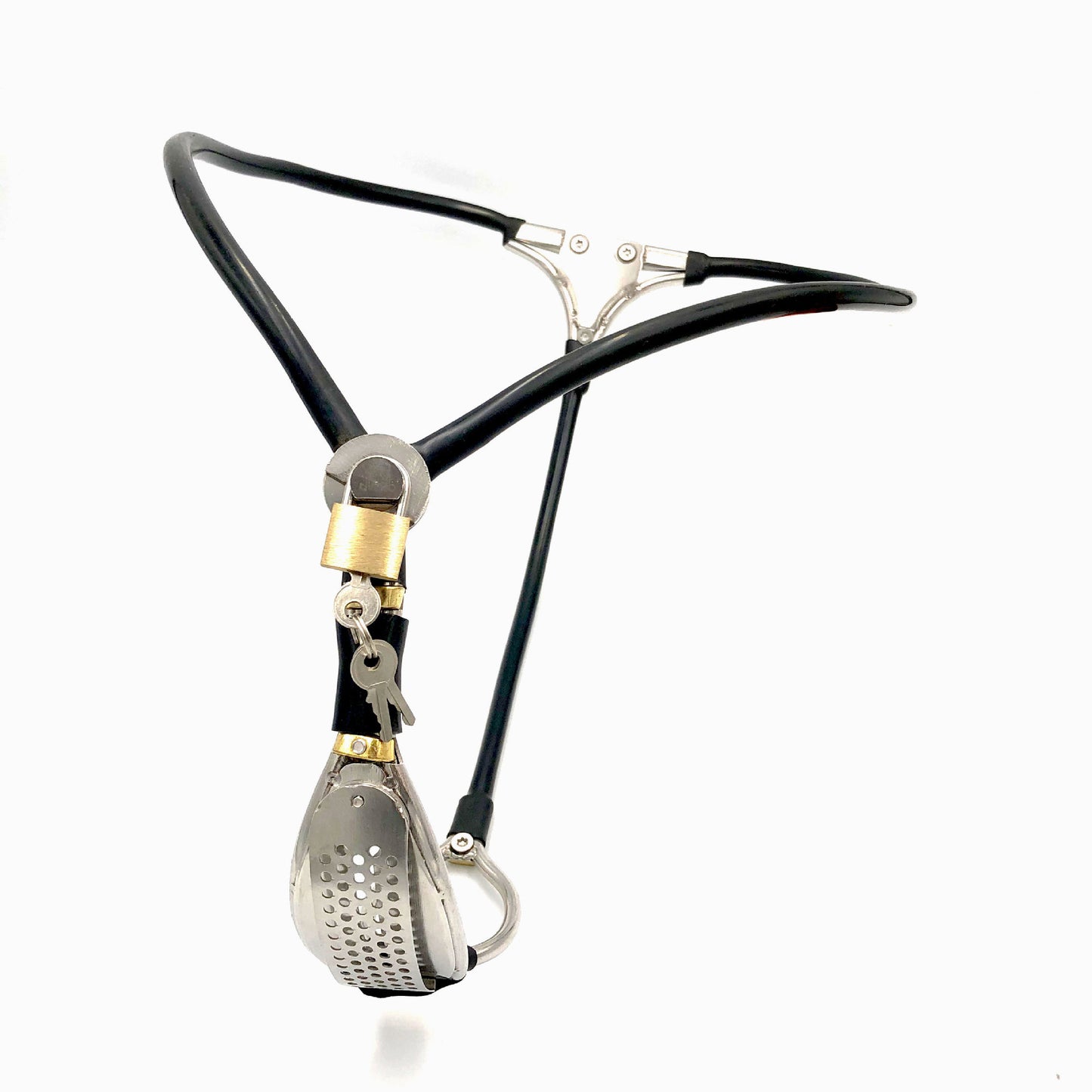 Pink Female Chastity Belt Stainless Steel Adjustable Invisible Panties Lockable Underwear