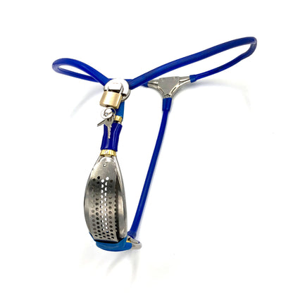 Pink Female Chastity Belt  Stainless Steel Adjustable Invisible Panties Lockable Underwear