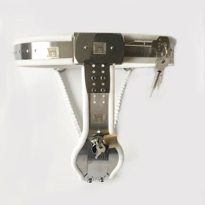 New Women's Y-shaped Chastity Belt with Adjustable Waist and Lockable