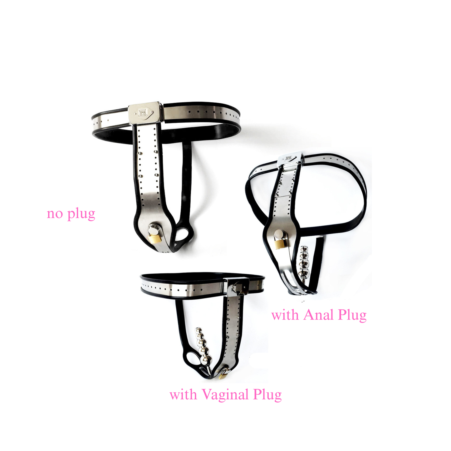 Female Chastity Belt with Invisible Lock T-Back Chastity Panties For Woman