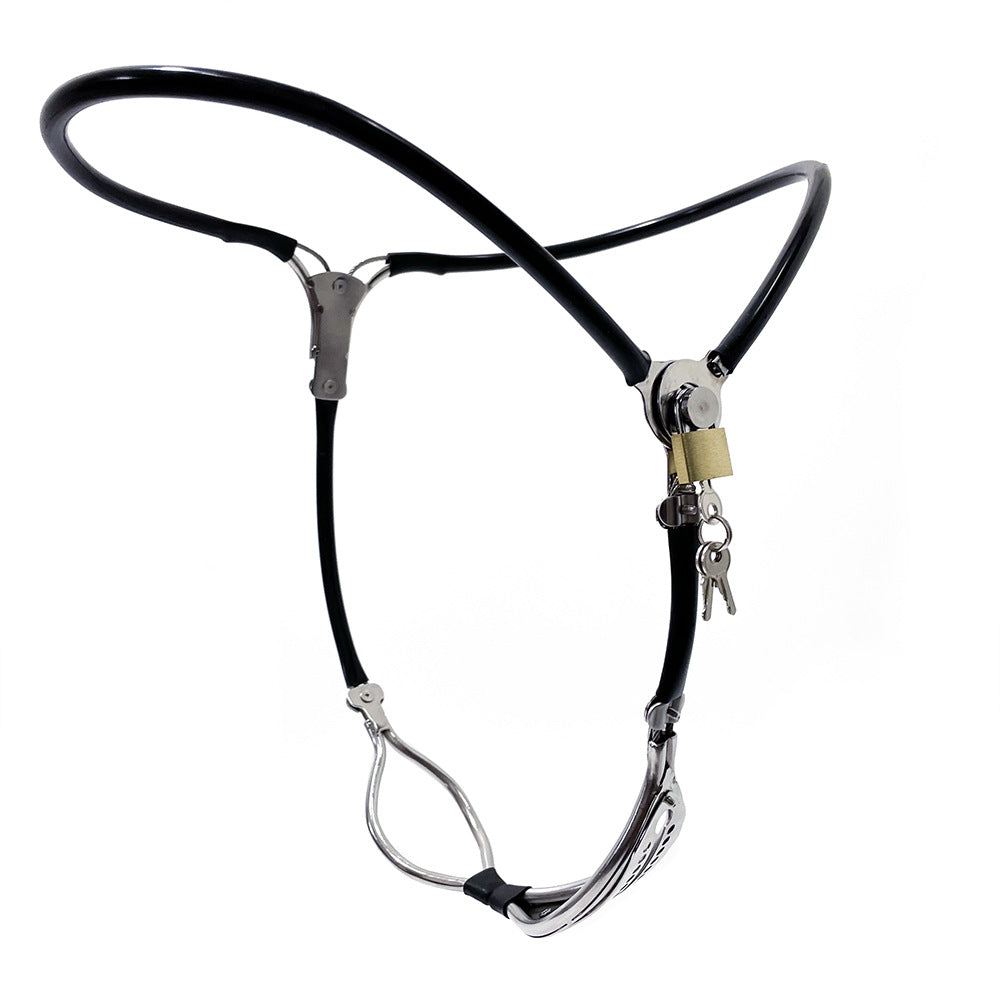 Female Chastity Belt with Anal & Vaginal Plug