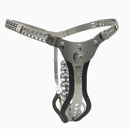 Female Chastity Belt with Removable Plugs