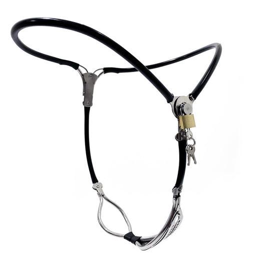 Female Chastity Belt with Anal & Vaginal Plug