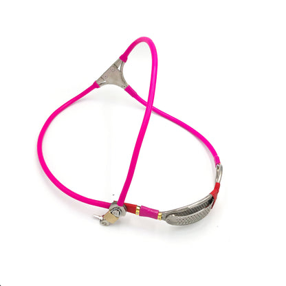 Pink Female Chastity Belt  Stainless Steel Adjustable Invisible Panties Lockable Underwear