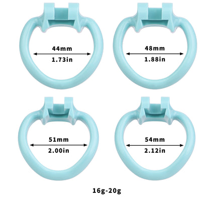 Small Male Negative Chastity Cage with 4 Rings for an Adjustable Fit