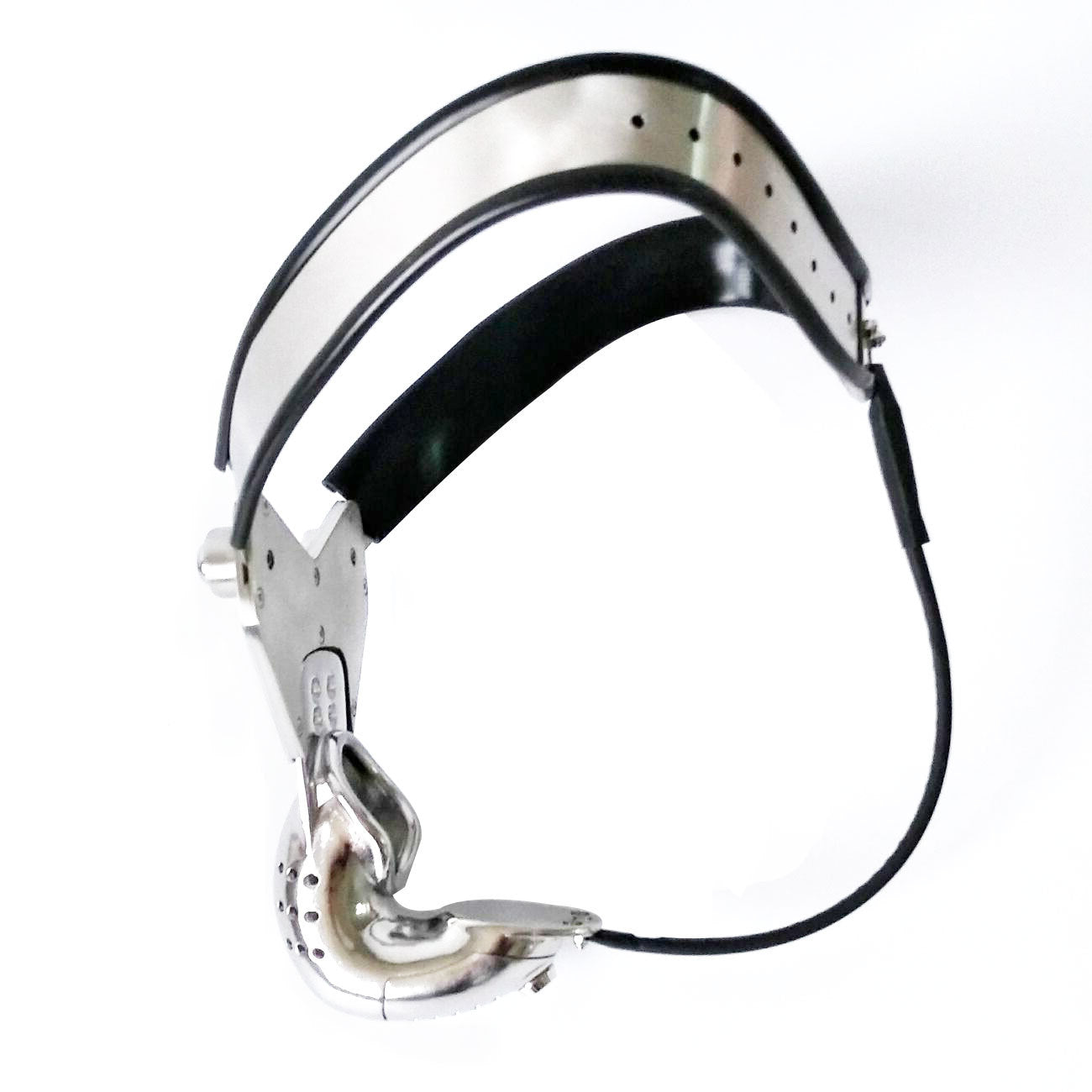 Male Invisible EMCC Chastity Belt Stainless Steel Wrapped Cage Lockable Device