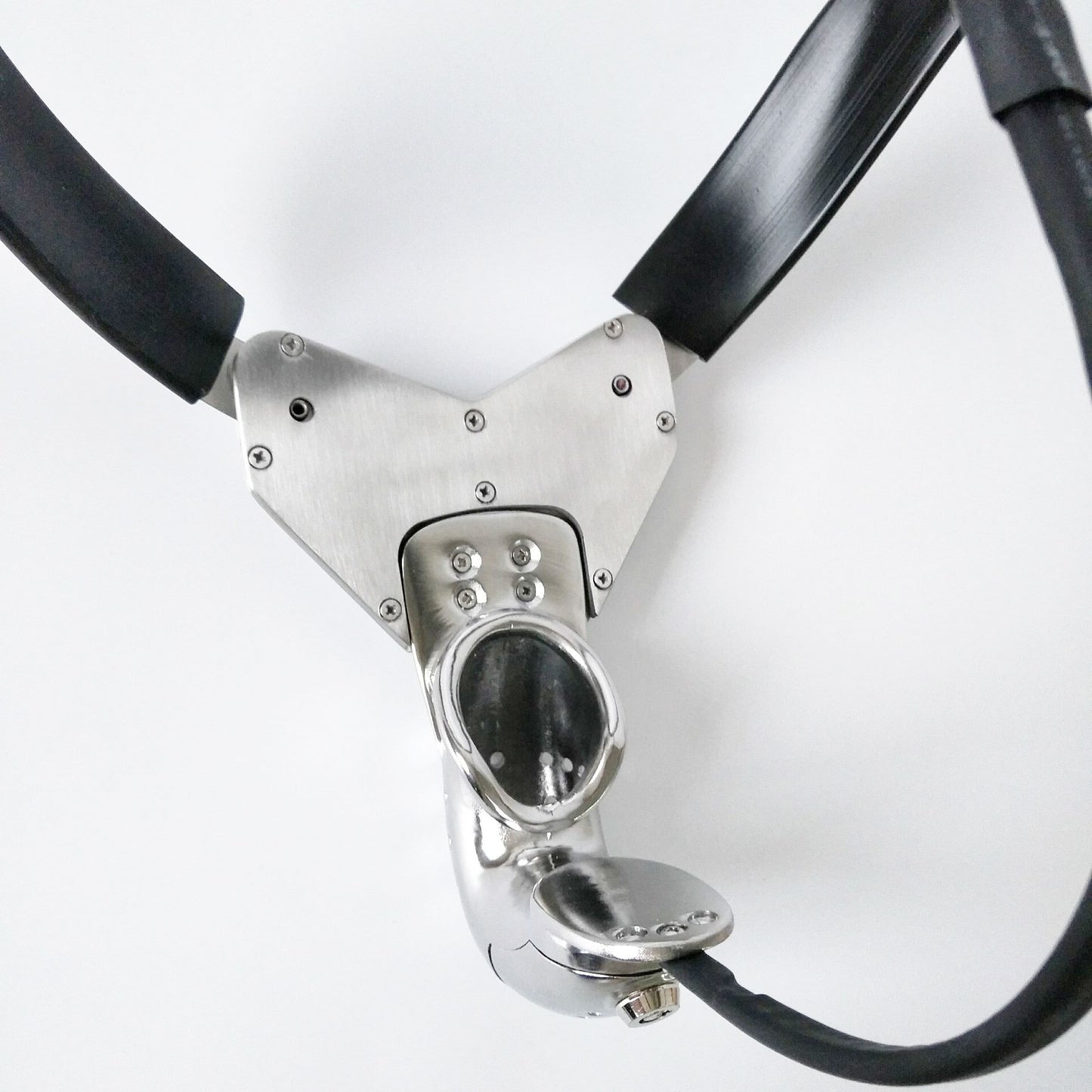 Male Invisible EMCC Chastity Belt Stainless Steel Wrapped Cage Lockable Device