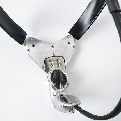 Male Invisible EMCC Chastity Belt Stainless Steel Wrapped Cage Lockable Device