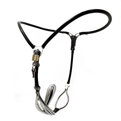 Black Female Chastity Belt with Anal & Vaginal Plug Optional