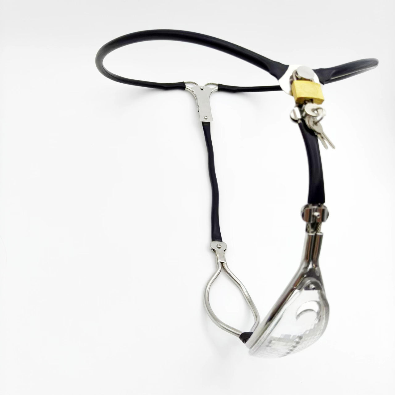 Black Chastity Belt for Woman with Anal Opening