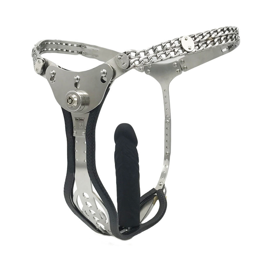 Details of Female Chastity Belt with Removable Dildo 