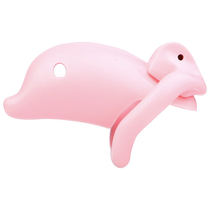 Small Negative Chastity Cage with Dolphin Design: Discreet ABS Male Intimacy Device with 4 Rings