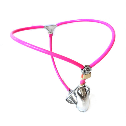 High quality Pink Chastity Belt with Chastity Cage